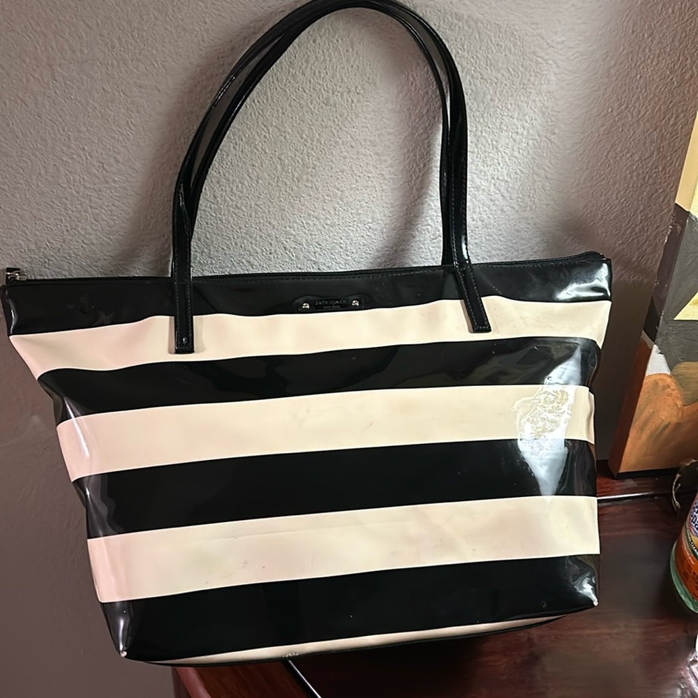 Kate Spade striped Zipper Tote